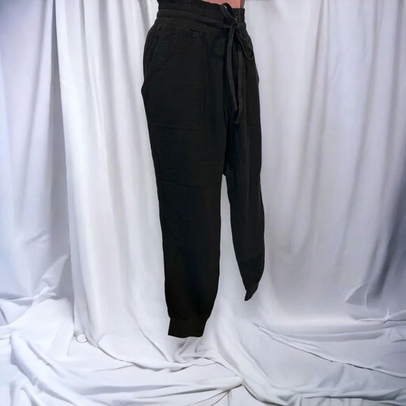 White birch cropped/petite paper bag waist joggers - Picture 5 of 11